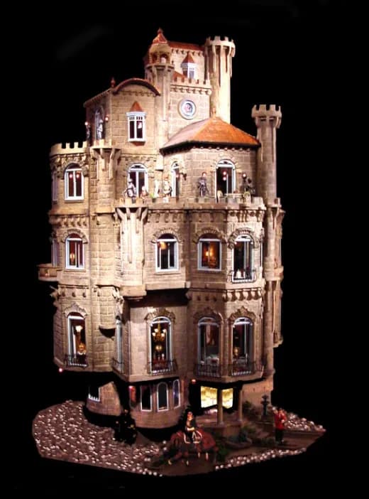 The Astolat Dollhouse Castle, full exterior view